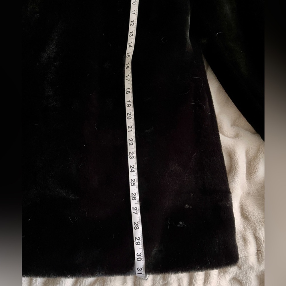 Faux Fur Hooded Coat in Deep Dark Brown - Picture 5 of 8